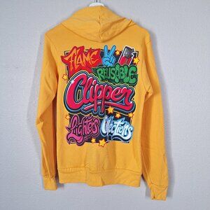 Unisex Hoodie Long Steeve Tops Yellow Size S Clipper